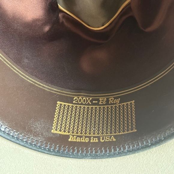Stetson 200x El Ray Presidente Beaver Western Cowboy Hat 7 1/8 57 Silverbelly - Picture 6 of 6